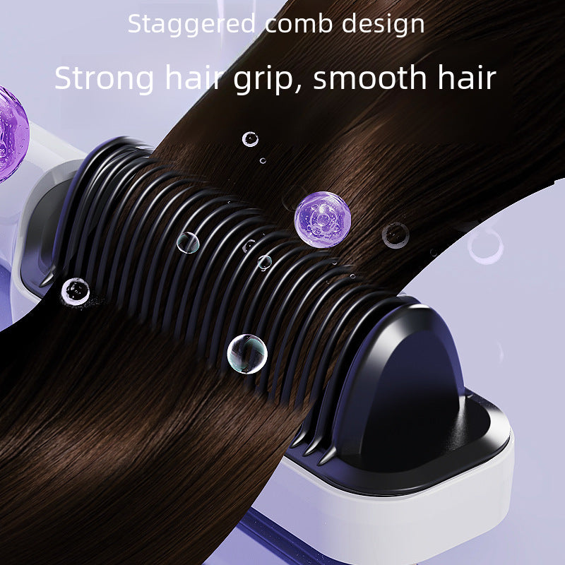 Hair Curler Straightener Two-in-one Clipboard Electric Hair Curling Comb Lcd Display Negative Ion Straightener
