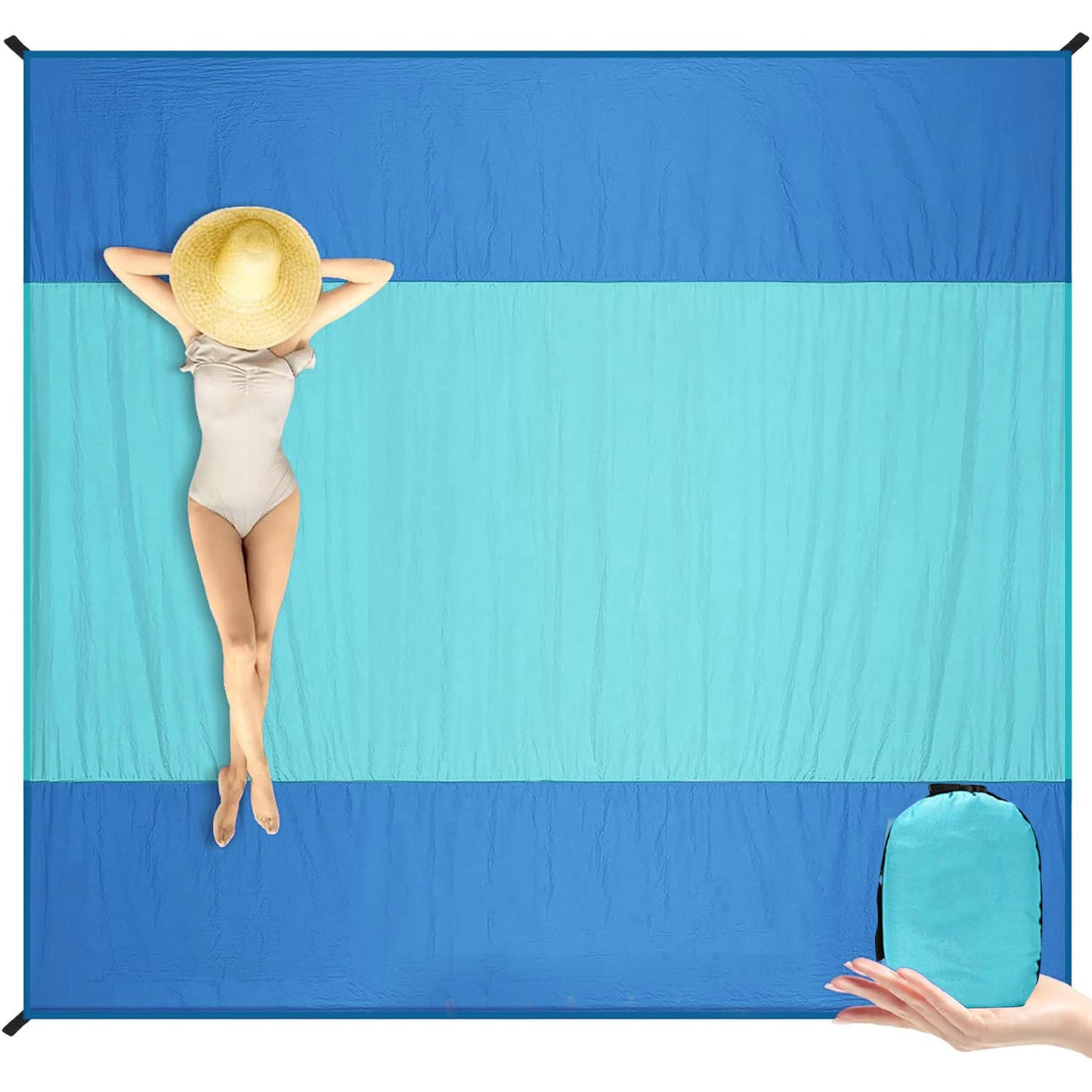 Premium Sandproof Waterproof Beach Mat – Lightweight & Quick-Dry Picnic Blanket