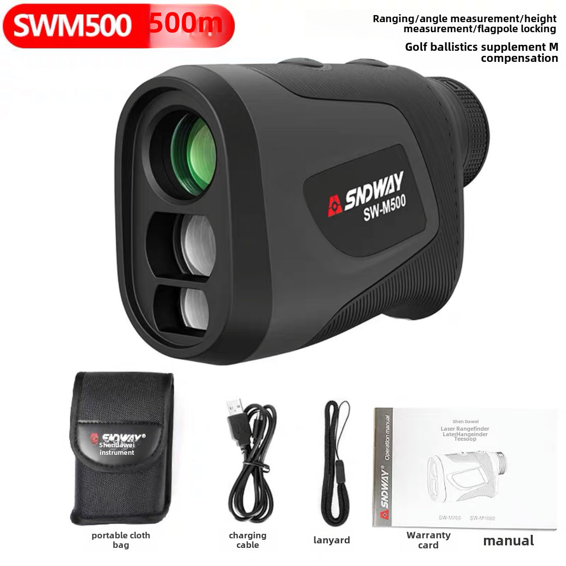 Sedway Golf Rangefinder 1000 m High Precision Outdoor Telescope Rangefinder SWM1000