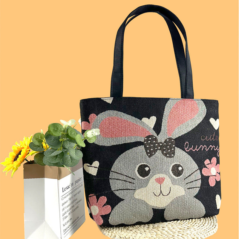 Big Ear Bunny Tote Bag Set – Versatile & Stylish (Small, Medium, Large) - Pack of 3