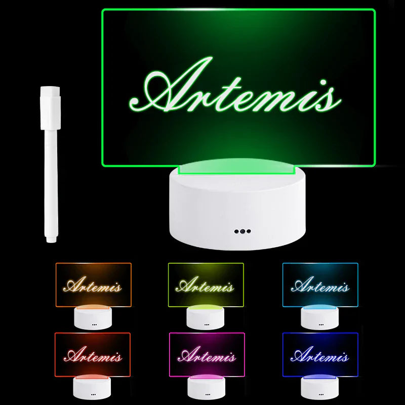 Rewritable LED Message Board Lamp – Creative Night Light for Notes & Doodle