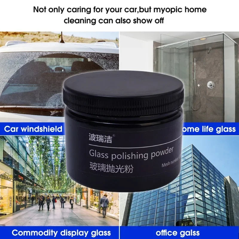 80g Glass Polish Cerium Oxide Powder Car Window Polishing Mirrors Powder Powder Glass Remove Composite Rare Repair Tool