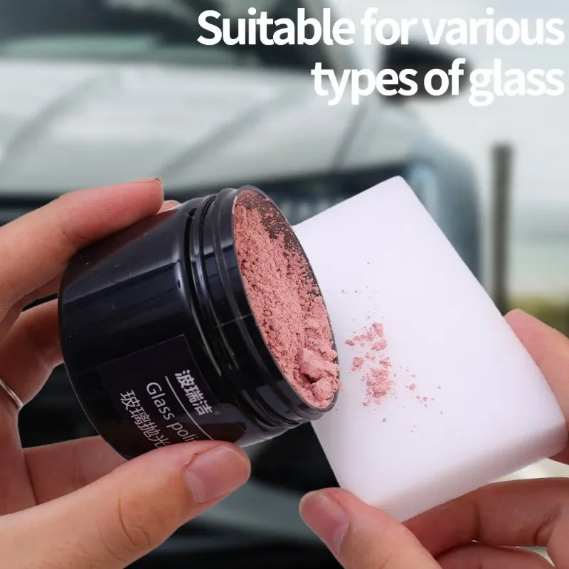80g Glass Polish Cerium Oxide Powder Car Window Polishing Mirrors Powder Powder Glass Remove Composite Rare Repair Tool