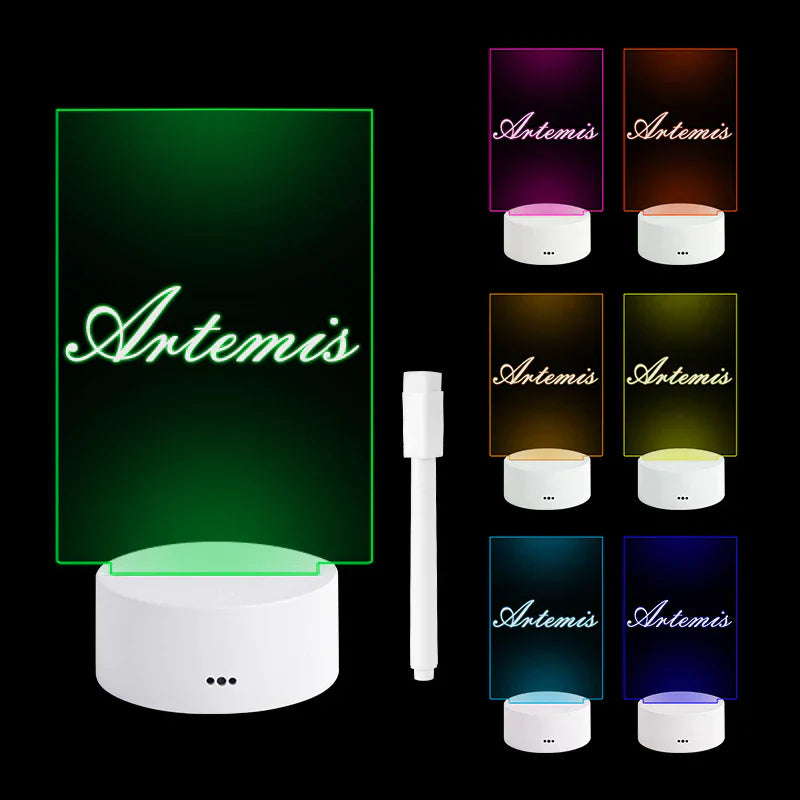 Rewritable LED Message Board Lamp – Creative Night Light for Notes & Doodle