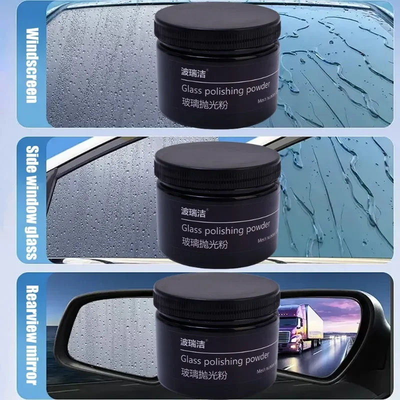 80g Glass Polish Cerium Oxide Powder Car Window Polishing Mirrors Powder Powder Glass Remove Composite Rare Repair Tool