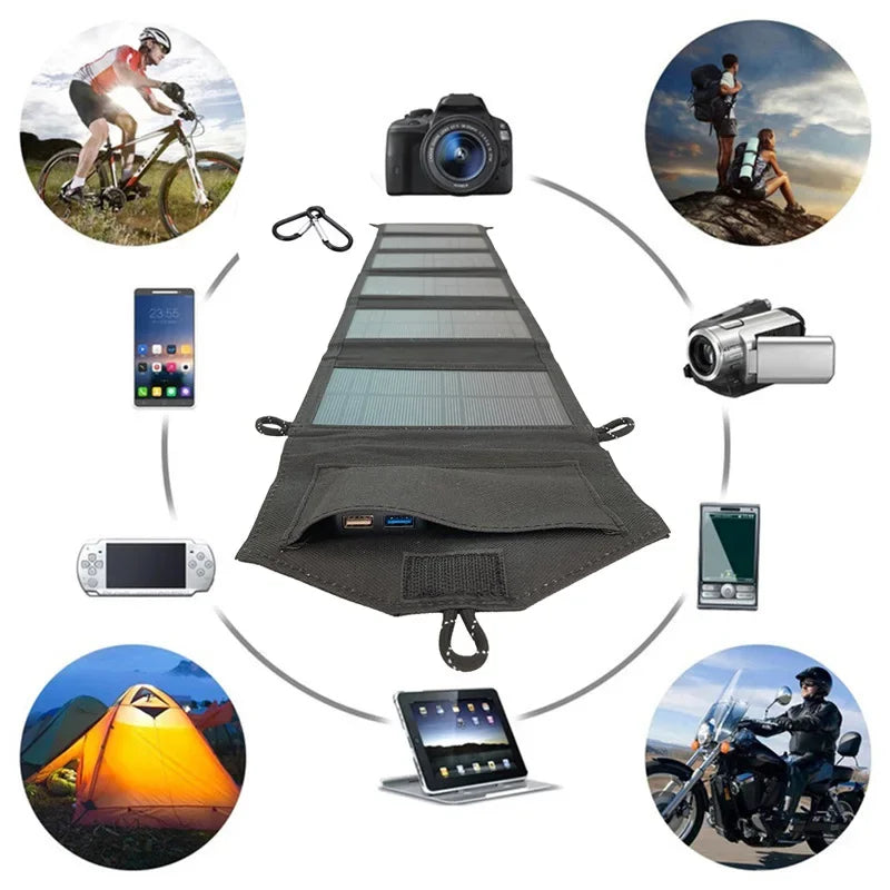 800W Foldable Solar Panel Charger – Portable USB Solar Power for Camping & Hiking Eco-Friendly