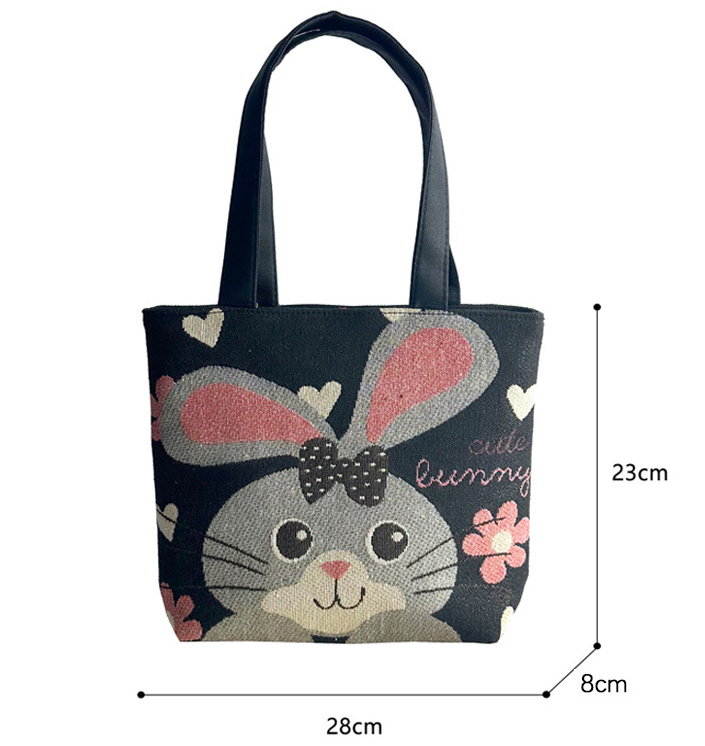 Big Ear Bunny Tote Bag Set – Versatile & Stylish (Small, Medium, Large) - Pack of 3