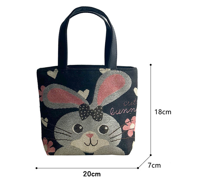Big Ear Bunny Tote Bag Set – Versatile & Stylish (Small, Medium, Large) - Pack of 3