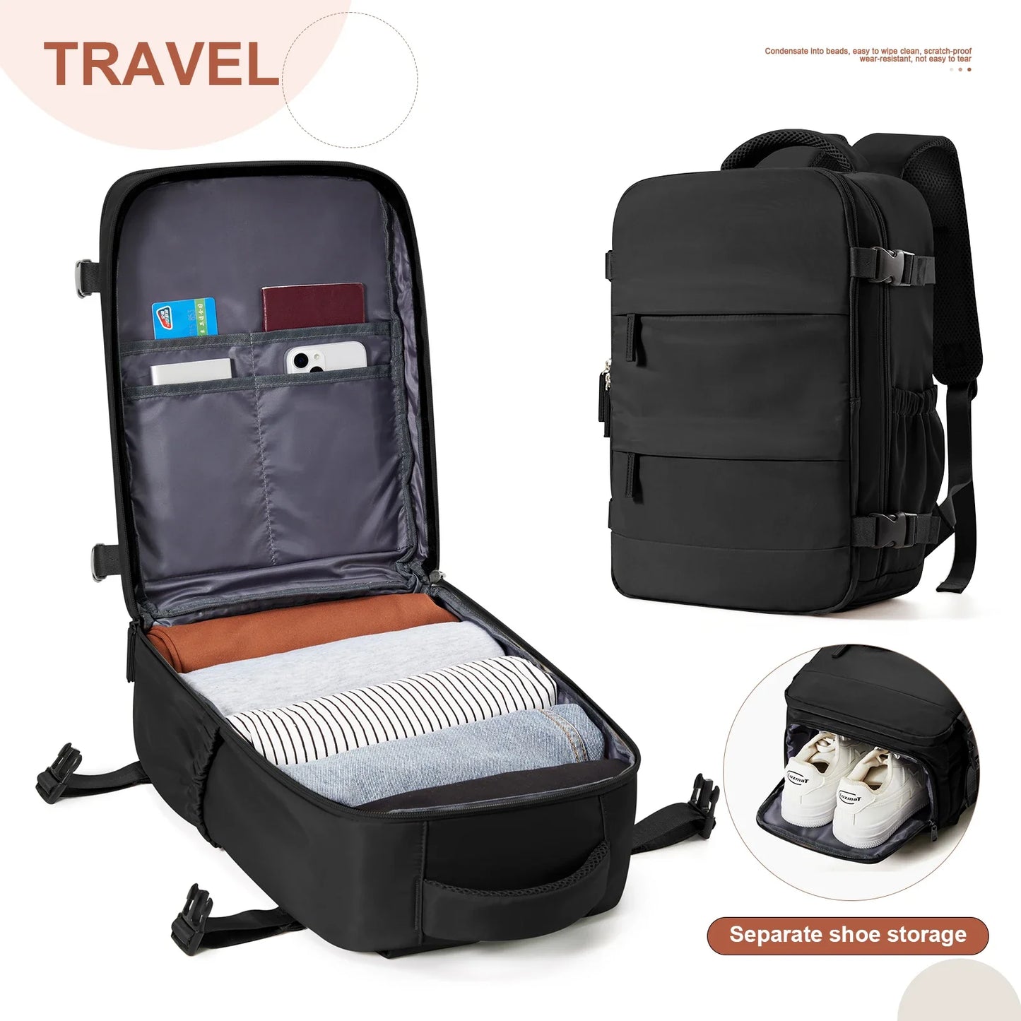 Premium Travel Backpack – Waterproof, Durable & Spacious