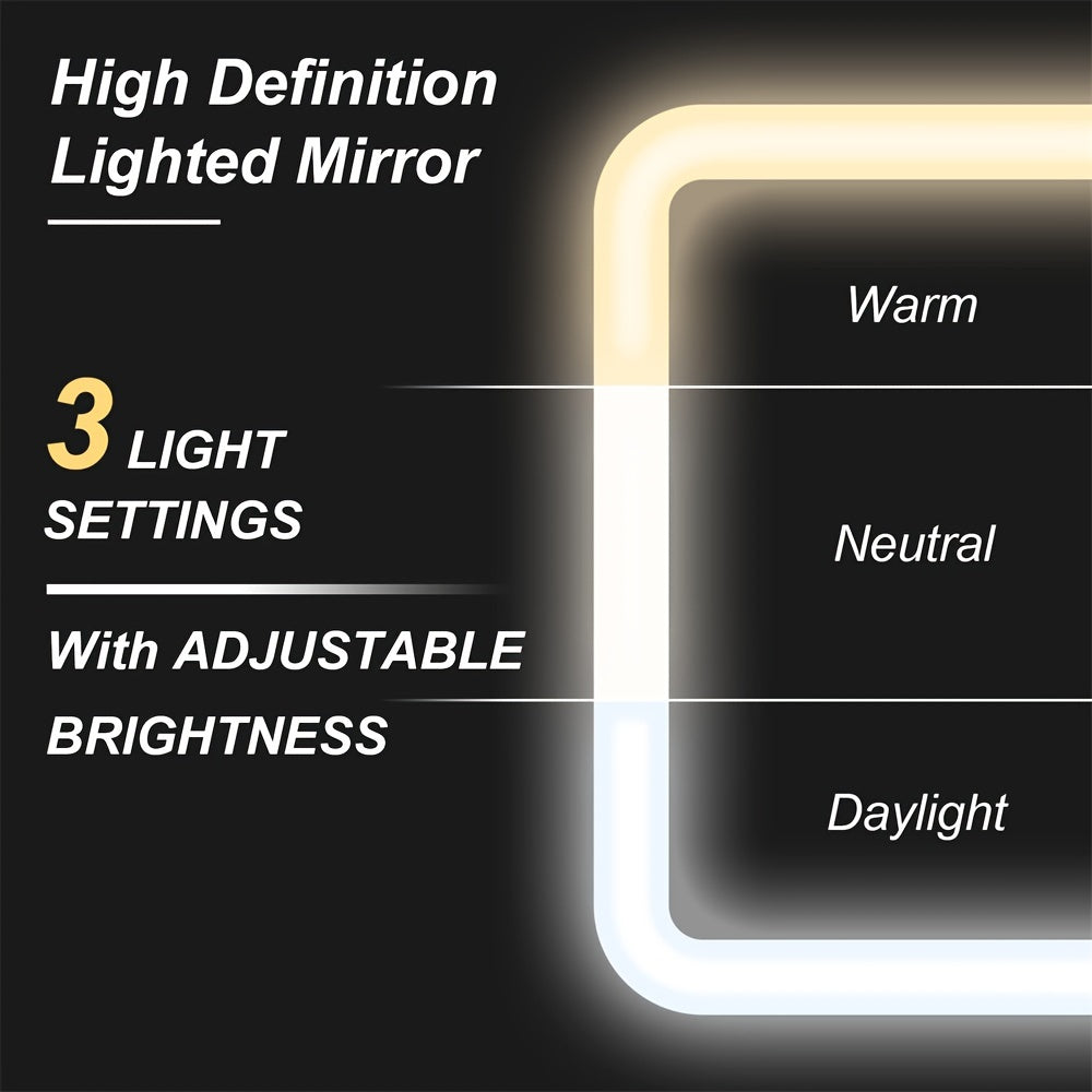 LED Lighted Travel Makeup Train Case Cosmetic Bag Organizer with Mirror and Adjustable Divider Brush Board