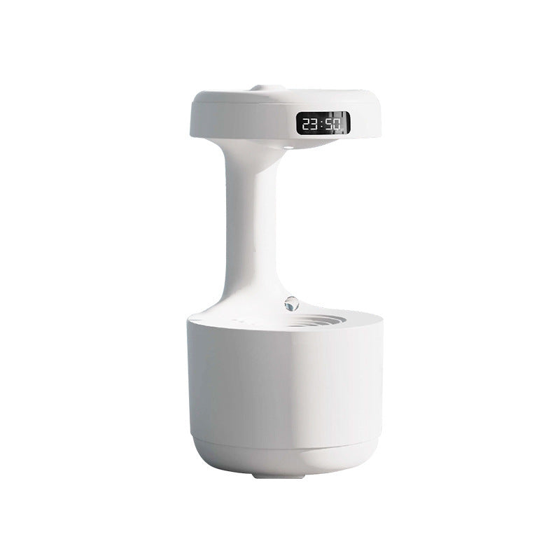 Anti-Gravity Humidifier with Digital Clock – Ultra-Quiet, LED Display, Stress-Relief & Aromatherapy