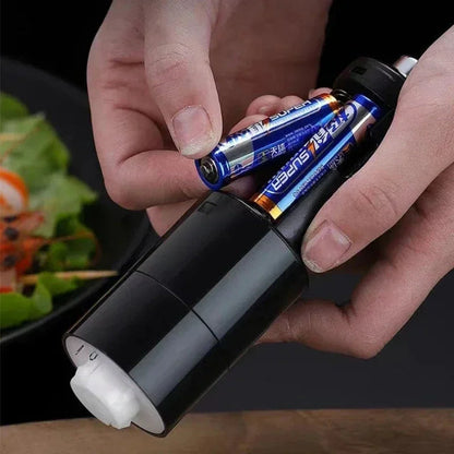 Electric Automatic Pepper Salt Grinder with LED Light (Black)