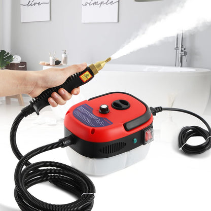 High Pressure Steam Cleaner – 2500W Portable Power Steamer for Home,Kitchen, Bathroom & Car Detailing (110V, White)