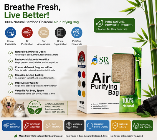 Air Purifying Bamboo Charcoal Bag (100g × 4 Pack), (200g × 4 Pack),(500g × 2 Pack)
