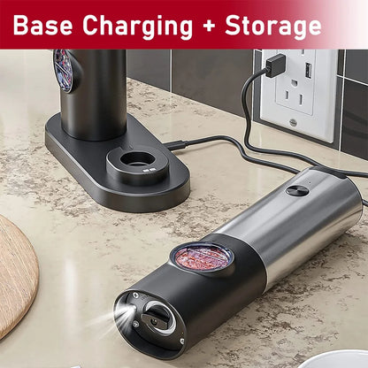 USB Rechargeable Electric Salt Pepper Grinder With Adjustable Roughness Freshly Ground Pepper Pepper Powder Grinder kitchen Tool