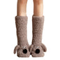 Cute Cartoon Dog Floor Socks Funny Socks Winter Warm Non-slip Plush Socks For Women