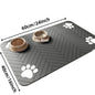 Pet Placemat for Food and Water Bowl, with Waterproof Rubber Backing, Quick Dry Water Mat for Dog Cat