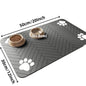 Pet Placemat for Food and Water Bowl, with Waterproof Rubber Backing, Quick Dry Water Mat for Dog Cat