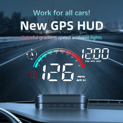 AD M22 GPS HUD For All Cars Head Up Display Universal Digital GPS Speedometer LCD Projection On Glass Windshield Projector Speed