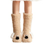 Cute Cartoon Dog Floor Socks Funny Socks Winter Warm Non-slip Plush Socks For Women