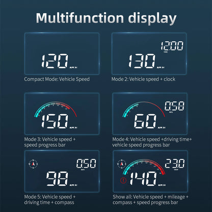 AD M22 GPS HUD For All Cars Head Up Display Universal Digital GPS Speedometer LCD Projection On Glass Windshield Projector Speed