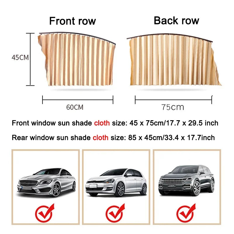 Magnetic Car Sunshade Window Curtain