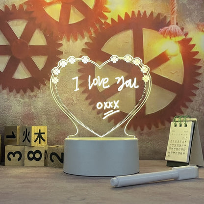 Rewritable LED Message Board Lamp – Creative Night Light for Notes & Doodle