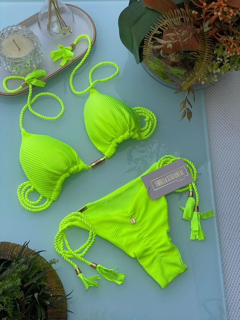 Biquini Geovanella Eden Amarelo Neon