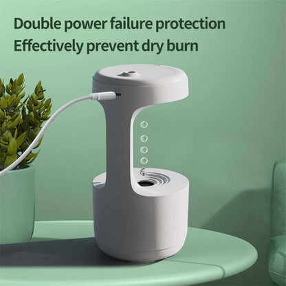 Anti-Gravity Humidifier with Digital Clock – Ultra-Quiet, LED Display, Stress-Relief & Aromatherapy