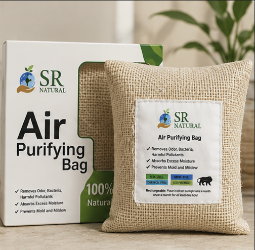 Air Purifying Bamboo Charcoal Bag (100g × 4 Pack), (200g × 4 Pack),(500g × 2 Pack)